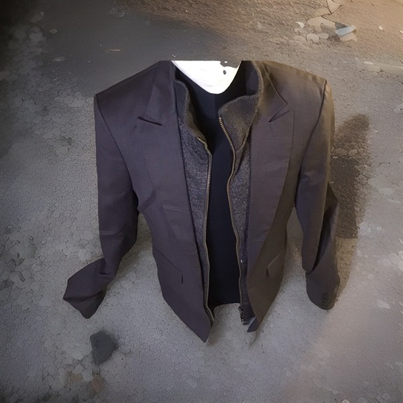 Vintage Adidas SLVR Rare Smart Blazer Knit Turtle Neck Grey Collectors Piece - Picture 2 of 13